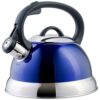 Mr. Coffee Stainless Steel Whistling Tea Kettle, 1.75-Quart, Royal Blue