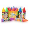 Crayon Bubble Wands for Kids Party Pack, 24 Pcs, 6 Assorted Colors, Long Dip Sticks, Non-Toxic Solution, Birthday Party Favors