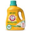 Arm & Hammer Sensitive Skin Plus Fresh Scent, 105 Loads Liquid Laundry Detergent, 105 Fl oz