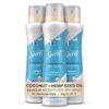 Aluminum-Free Deodorant for Women, Coconut and Hemp Seed Oil, 48Hr Odor Protection, 4.1oz (Pack of 3)