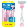 Gillette Venus Sensitive Disposable Razors for Women, 6 Count