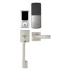 Amazon Basics Electronic Touchscreen Deadbolt Door Lock with Handleset, Satin Nickel Finish