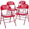 Flash Furniture Red Metal Folding Chair 4-Pack