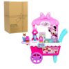 Disney Junior Minnie Mouse Ice Cream Cart Toy with Sounds and Phrases, 40-Piece Set
