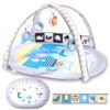 Baby Play Gym with Visual Mat Covers and 5 Toys