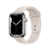 Apple Watch Series 7 45mm Stainless Steel Case with Starlight Sport Band