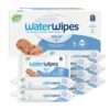 WaterWipes Plastic-Free Original-baby Wipes, 99.9% Water Based Wipes, Unscented & Hypoallergenic for Sensitive Skin, 60 Count (Pack of 9) Total 540 wipes, Packaging May Vary