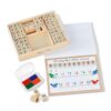 Deluxe Letters and Numbers Wooden Stamp Set with Activity Book and Stamp Pad - Arts & Crafts for Kids Ages 4+