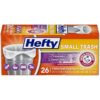 Hefty Small Garbage Bags, Flap Tie, Lavender & Sweet Vanilla Scent, 4 Gallon, 26 Count