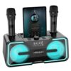 Karaoke Machine with Wireless Microphones, Bluetooth Speaker System, LED Lights
