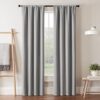 Blackout Thermal Rod Pocket Window Curtain, 37" x 84", Gray