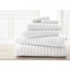 Amrapur Luxury Spa Collection | 6-Piece Ultra Soft Quick-Dry Towel Set [White]