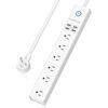 Surge Protector Power Strip with USB Ports, 6 Outlets, 4 USB Ports, 10ft Extension Cord