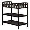 Black Emily Changing Table with 1" Pad, 2 Shelves, Portable Station - Sustainable NZ Pinewood