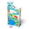 Melissa & Doug Rollables Wooden Ocean Slide Infant and Toddler Toy (5 Pieces) - FSC Certified