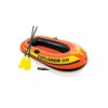 INTEX Explorer Inflatable Boat Series: Dual Air Chambers – Welded Oar Locks – Grab Handles – Bow Rope – Sporty Design