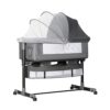 Baby Bassinet Bedside Sleeper, Portable Crib Side Bassinet (Dark Gray)