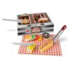 Melissa & Doug 20 pcs Wooden Grill and Serve BBQ Play Food Set