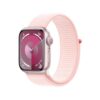 Apple Watch Series 9 [GPS 41mm] Smartwatch with Pink Aluminum Case and Light Pink Sport Loop - Fitness Tracker, ECG Apps, Always-On Retina Display