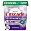 Cascade Platinum Plus Dishwasher Detergent Pods, Mountain Scent, 52 Count
