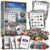 Rock Bingo Game with Over 150 Rocks and Minerals - Educational STEM Toy for Kids
