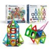 Discovery 100-Piece 3D Magnetic Tile Set - Construction Building Block Toy