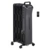 Portable Digital Radiator Heater with Remote Control, Black, 1500W
