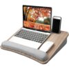 Portable Lap Laptop Desk with Pillow Cushion - Fits up to 15.6 inch Laptop