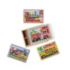 Melissa & Doug Vehicles 4-in-1 Wooden Jigsaw Puzzles - Fire Truck Puzzles for Kids
