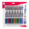 Pentel EnerGel RTX Gel Pens, Medium Point, 0.7mm, Assorted Colors, Pack of 12