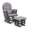 Storkcraft Premium Hoop Glider and Ottoman with Storage Pocket - Gray