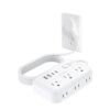 Surge Protector Power Strip with 6 Outlets, 4 USB Ports, Flat Extension Cord - 5 ft