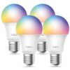 TP-Link Tapo Smart Light Bulbs, 16M Colors RGBW, Dimmable, Alexa & Google Home Compatible, 60W Equivalent, 800LM, No Hub Needed, WiFi, Tapo L530E (4-Pack)