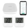 YoLink Smart Wireless Temperature/Humidity Sensor for Freezer Fridge & Pet Monitoring, App Alerts, Works with Alexa IFTTT, 2 Pack - Hub Included