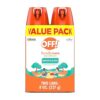 OFF! Family Care Insect & Mosquito Repellent, Bug Spray Containing 15% DEET, Protects Against Mosquitoes, 4 Oz, 2 Count