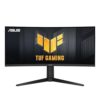 ASUS TUF 34 Inch Curved Gaming Monitor - WQHD (3440x1440), 165Hz, 1ms, Extreme Low Motion Blur, FreeSync Premium, Eye Care, Height Adjustable, DisplayHDR 400, DisplayPort, HDMI, USB - VG34VQL1B