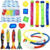 Diving Pool Toy Set for Kids, 18pcs with Storage Bag
