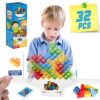 Tetra Tower Stacking Game - 32 PCS Family Board Game