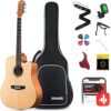 Donner Acoustic Guitar Starter Kit for Adults and Teens - Full Size 41'' Cutaway Bundle with Accessories