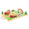 Melissa & Doug Wooden Farm Playset with Vehicles and Play Pieces for Toddlers