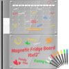 Acrylic Magnetic Calendar and Memo Board Set with Markers and Pen Holder - 16x12 inches, 2 Boards