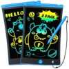 TEKFUN 2 Pack LCD Writing Tablet with Stylus, 8.5in Erasable Doodle Board Mess Free Drawing Pad for Kids