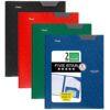 Five Star 2 Pocket Plastic Folders, 4 Pack