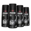 AXE Black Men's Body Spray Deodorant, Frozen Pear & Cedarwood, 4 oz (Pack of 4)