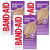 Band-Aid Adhesive Bandages for Sensitive Skin, Assorted Sizes, 3 Packs