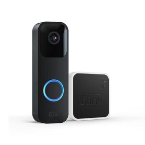 Blink Video Doorbell + Sync Module 2 (newest model) — Two-way audio, HD video, two-year battery life, motion detection, chime app alerts, Works with Alexa (Black)