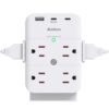 Outlet Extender with USB Wall Charger and Surge Protector