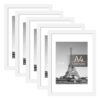 Upsimples A4 Picture Frame Set of 5, White