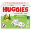 Huggies Natural Care Baby Wipes, Unscented, 8 Flip-Top Packs (448 Wipes)