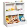 Costzon 3-Tier Kids Bookcase and Storage Organizer Cabinet Shelf